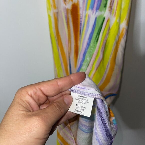 Jams World Easy Jumpsuit Size Extra Small Multicolor Skyline Pattern Pure Rayon - Picture 6 of 11